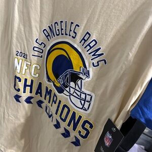 Los Angeles Rams NFC Champions T-Shirt - Cream and Blue